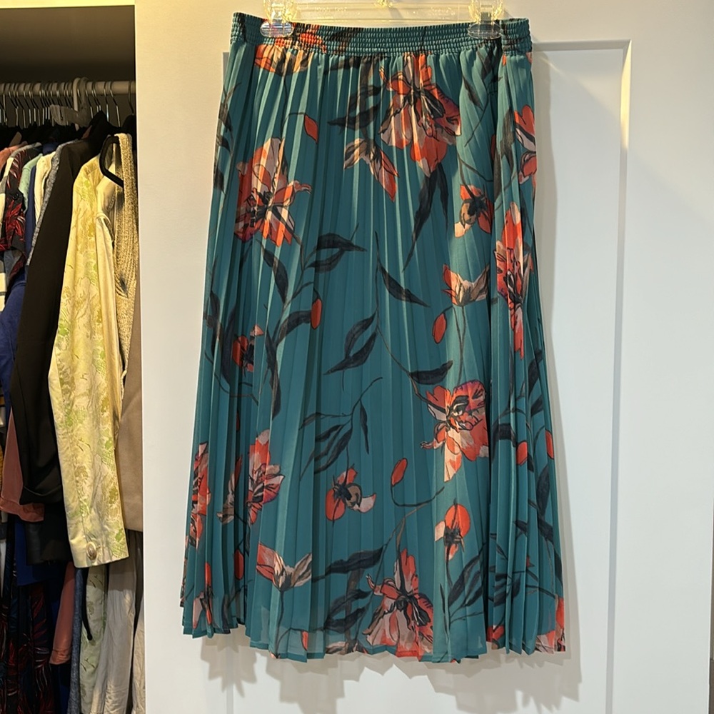 Accordion style pleated midi floral skirt from Target.